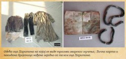 Одећа оца Харитона на којој се виде трагови зварског мучења; Лична карта и покидана бројаница нађене заједно са телом оца Харитона Фото: Манастир Црна Река